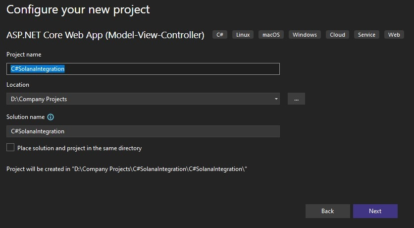 Configue your new project